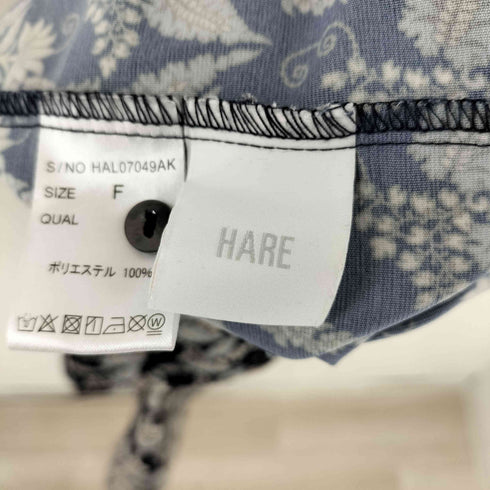 ハレ HARE バンドカラー花柄ロングワンピース レディース FREE