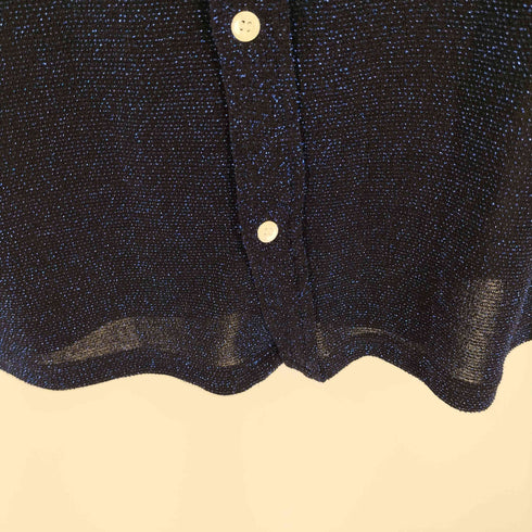 URBAN EDGE ネップ ラメ 総柄 S/S シャツ メンズ import:M