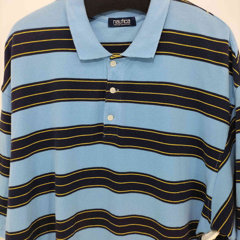ノーティカ NAUTICA Basic Polo Shirt オ-バーサイズ半袖鹿の子ポロシャツ メンズ XXL