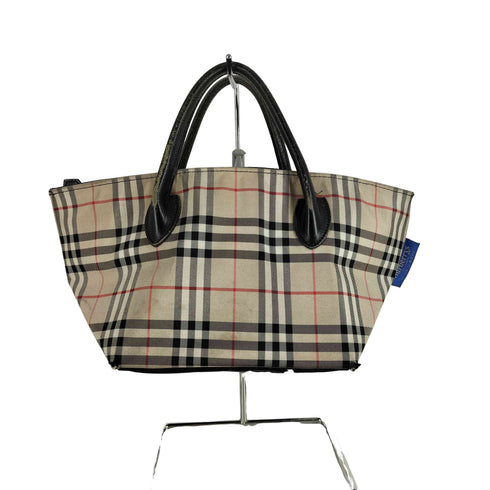 バーバリーブルーレーベル BURBERRY BLUE LABEL ノバチェック レザーストラップ ハンドバッグ レディース