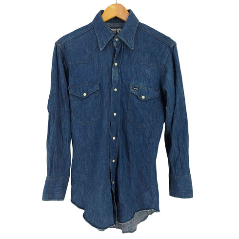 ラングラー Wrangler MADE IN USA デニムウエスタンシャツ 7012MW プライドタグ レディース 14 1/2 X 32