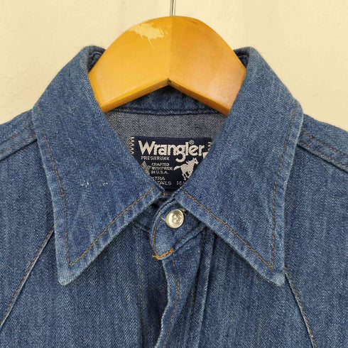 ラングラー Wrangler MADE IN USA デニムウエスタンシャツ 7012MW プライドタグ レディース 14 1/2 X 32