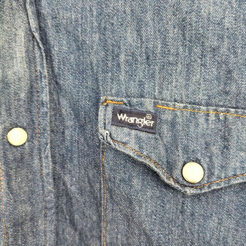 ラングラー Wrangler MADE IN USA デニムウエスタンシャツ 7012MW プライドタグ レディース 14 1/2 X 32