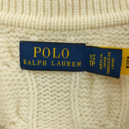 ポロラルフローレン POLO RALPH LAUREN カシミヤ混 ケーブル スキッパーニット レディース import:XS