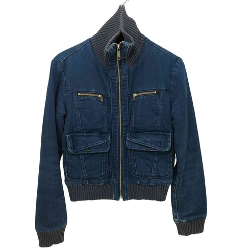 ディーゼル DIESEL ジップアップリブニットデニムジャケット メンズ import:XS