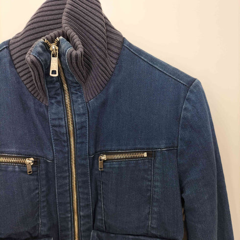 ディーゼル DIESEL ジップアップリブニットデニムジャケット メンズ import:XS