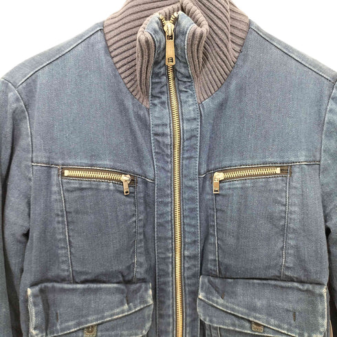 ディーゼル DIESEL ジップアップリブニットデニムジャケット メンズ import:XS