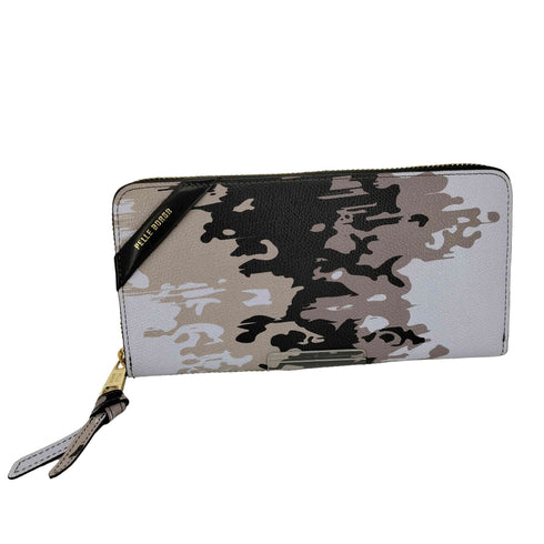 ペレボルサ PELLE BORSA 総柄 ラウンドジップ ロング ウォレット レディース