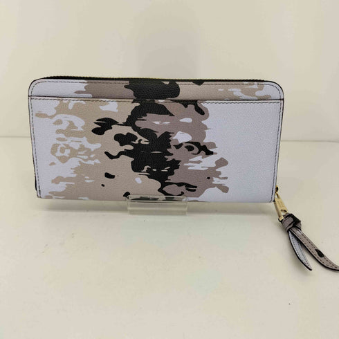 ペレボルサ PELLE BORSA 総柄 ラウンドジップ ロング ウォレット レディース