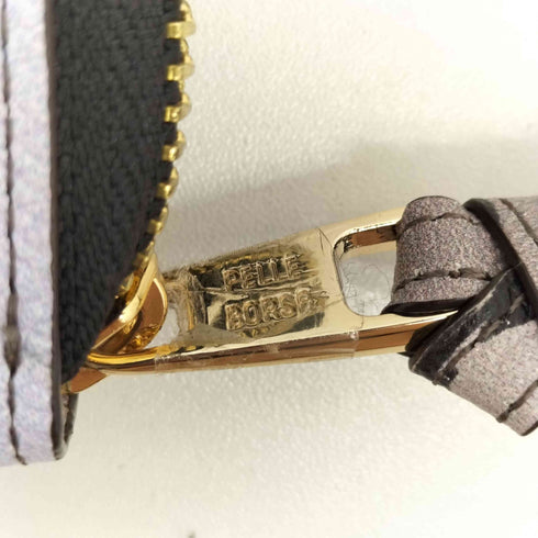 ペレボルサ PELLE BORSA 総柄 ラウンドジップ ロング ウォレット レディース