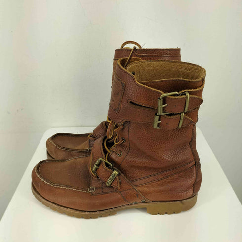 ポロラルフローレン POLO RALPH LAUREN BROCKTON ベルトレザーコンバットブーツ メンズ 9 D