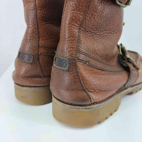 ポロラルフローレン POLO RALPH LAUREN BROCKTON ベルトレザーコンバットブーツ メンズ 9 D