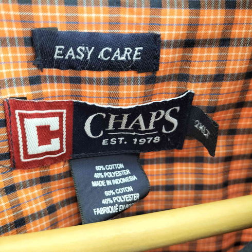 チャップスラルフローレン CHAPS RALPH LAUREN EASY CARE チェック B.D シャツ ビッグサイズ 2XLT メンズ 2XLT