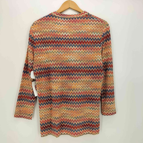 ミッソーニ MISSONI 総柄 ボタン 長袖 カットソー レディース