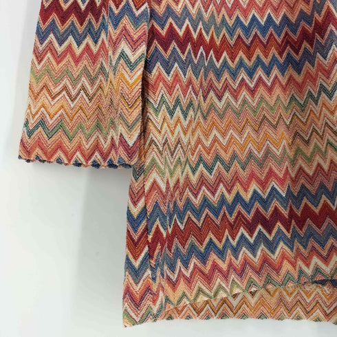 ミッソーニ MISSONI 総柄 ボタン 長袖 カットソー レディース