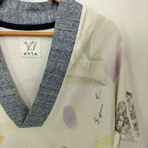 オオタ ohta Vネック 地図ワンピース レディース