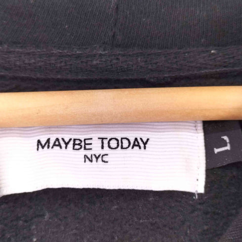 メイビートゥデー MAYBE TODAY NYC フロントプリントプルオーバーパーカー メンズ import:L