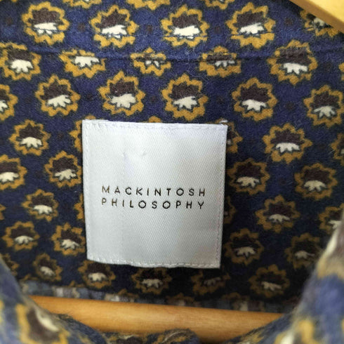 マッキントッシュフィロソフィー MACKINTOSH PHILOSOPHY プリント 総柄 ネルシャツ メンズ 40