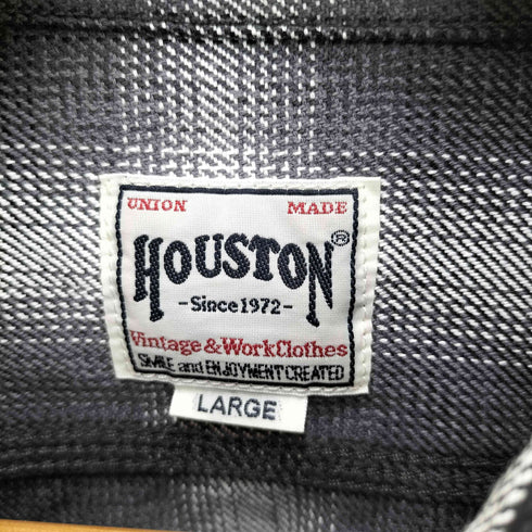 ヒューストン HOUSTON OMBRE CHECK VIYELLA SHIRT メンズ JPN:L