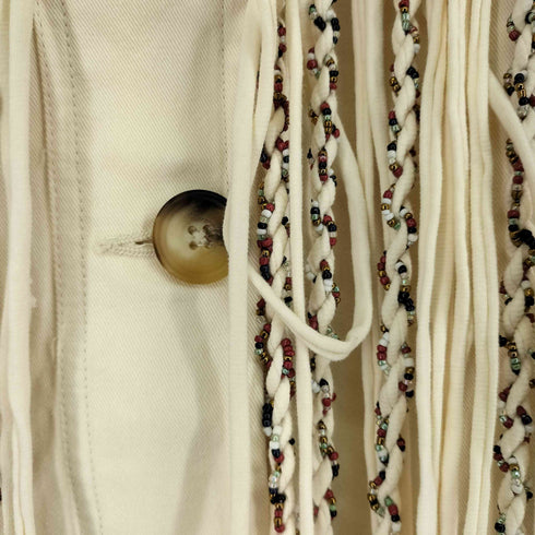 ザラ ZARA フリンジ デニムジャケット レディース M