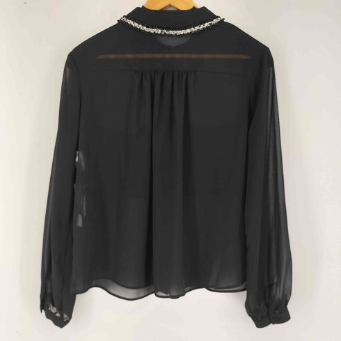 ザラ ZARA L/S シアーシャツ レディース US M