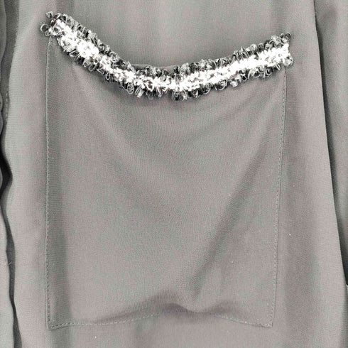ザラ ZARA L/S シアーシャツ レディース US M