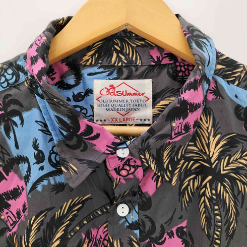 old summer ヤシの木 総柄半袖シャツ メンズ JPN:XXL