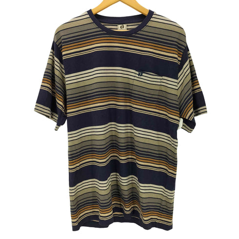 ハンテン HANG TEN マルチボーダー 半袖ポケットTシャツ メンズ 3L