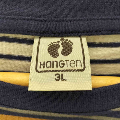ハンテン HANG TEN マルチボーダー 半袖ポケットTシャツ メンズ 3L