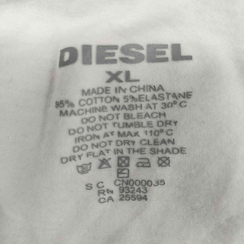 ディーゼル DIESEL ワンポイントロゴ Vネック 半袖Tシャツ メンズ JPN:XL
