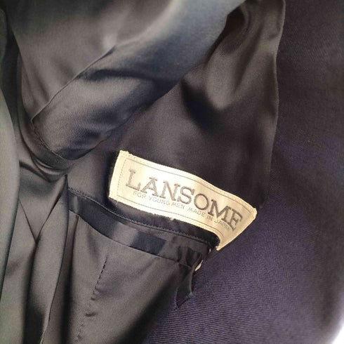 LANSOME ウール ダブルブレスト 紺ブレザー 金ボタン メンズ Y AB7