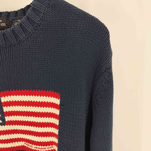 ポロジーンズカンパニーラルフローレン POLO JEANS COMPANY RALPH LAUREN 星条旗 コットン クルーネック ニット メンズ import:M