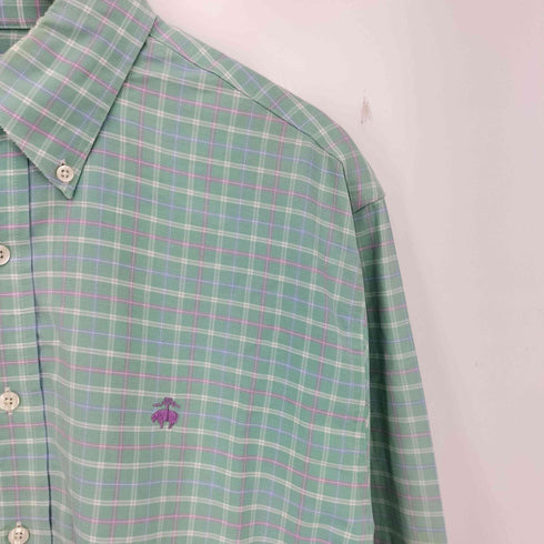 ブルックスブラザーズ BROOKS BROTHERS ワンポイント刺繍 ボタンダウンチェックシャツ メンズ import:M