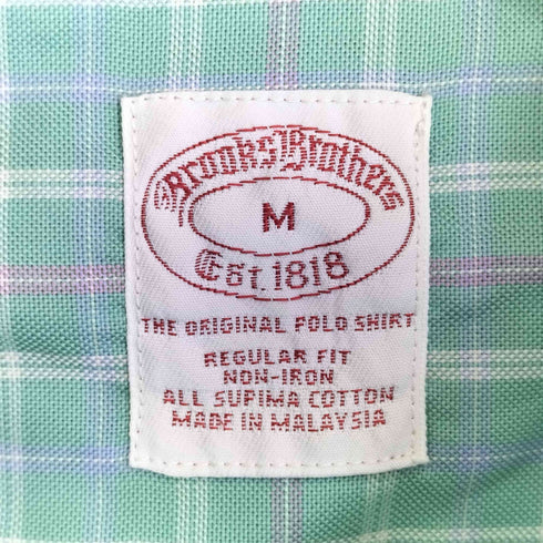 ブルックスブラザーズ BROOKS BROTHERS ワンポイント刺繍 ボタンダウンチェックシャツ メンズ import:M