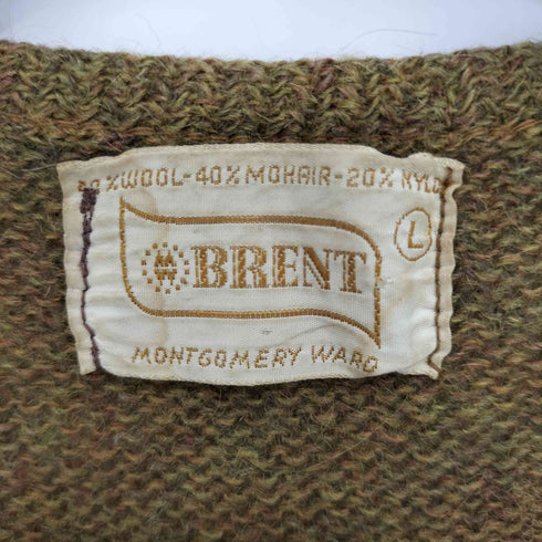 ブレント BRENT 60S ウールモヘアナイロン チェックモヘアカーディガン メンズ JPN:L