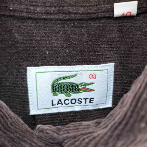 ラコステ LACOSTE フロントパッチコーデュロイシャツワンピース レディース 40