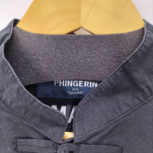 フィンガリンフォーシーズン PHINGERIN FOR SEASONS チャイナシャツジャケット バックプリント MAD メンズ import:S