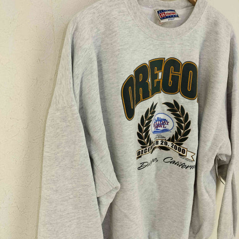 ヘインズ Hanes OREGON カレッジフットボール クルーネックスウェット メンズ import:XL