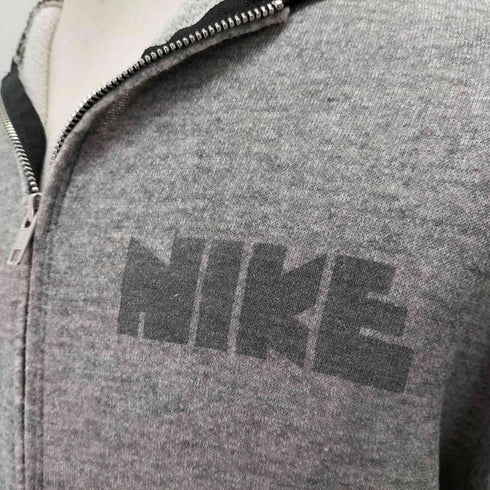 ナイキ NIKE 70S バイカラージップアップフーディー ゴツナイキ 染み込みプリント オレンジタグ ジップパーカー当時物 メンズ