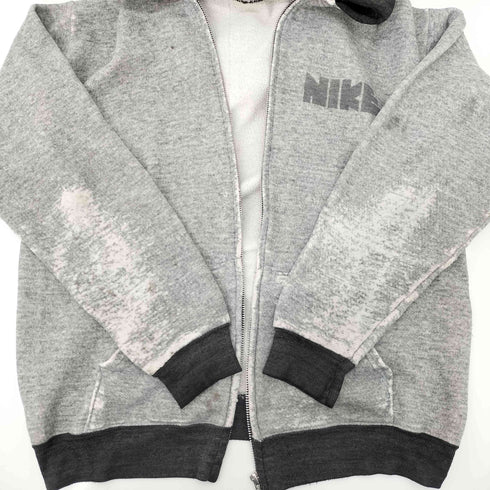 ナイキ NIKE 70S バイカラージップアップフーディー ゴツナイキ 染み込みプリント オレンジタグ ジップパーカー当時物 メンズ