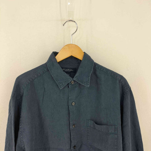 ブルックスブラザーズ BROOKS BROTHERS 香港製 IRISH LINE リネン レギュラーカラーシャツ メンズ import:L