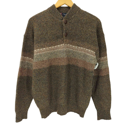 チャップスラルフローレン CHAPS RALPH LAUREN 90S ウールニット セーターくるみボタン メンズ import:M