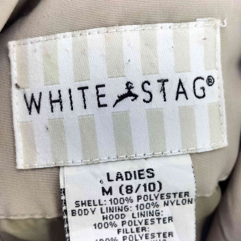 ホワイトスタッグ WHITE STAG 90S 比翼 フーデット ナイロン 中綿 ジャケット レディース import:M
