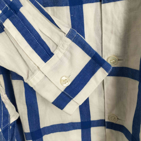 アイエスイッセイミヤケ I.S. ISSEY MIYAKE 80s チェック柄 ウィングカラー 長袖シャツ メンズ