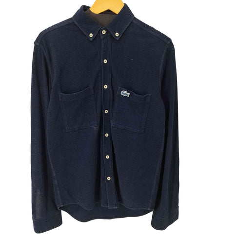 ラコステ LACOSTE インディゴピケ ダンガリーシャツ 鹿の子 青ワニ メンズ import:S