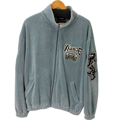 エクストララージ XLARGE VELOR STAND ZIP LION ベロアジャケット ジップアップブルゾン ジャージ メンズ import:L