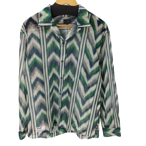 ショット Schott PATTERNED MESH LS SHIRT シアー 透け メンズ import:L