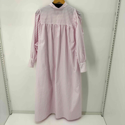 リブラキュー Libra Cue ストライプボリュームワンピース マキシシャツワンピース レディース ONE SIZE