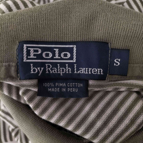 ポロバイラルフローレン Polo by RALPH LAUREN ポニー刺繍ボーダー柄ポロシャツ メンズ JPN:S