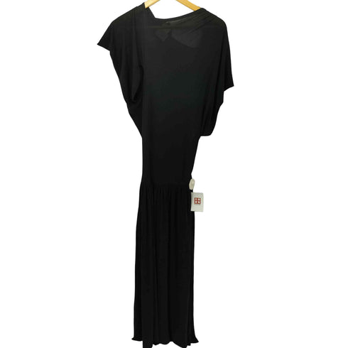 コムデギャルソンノワール COMME des GARCONS NOIR AD1990 総シルク 変形S/L ドレープロングワンピース レディース M